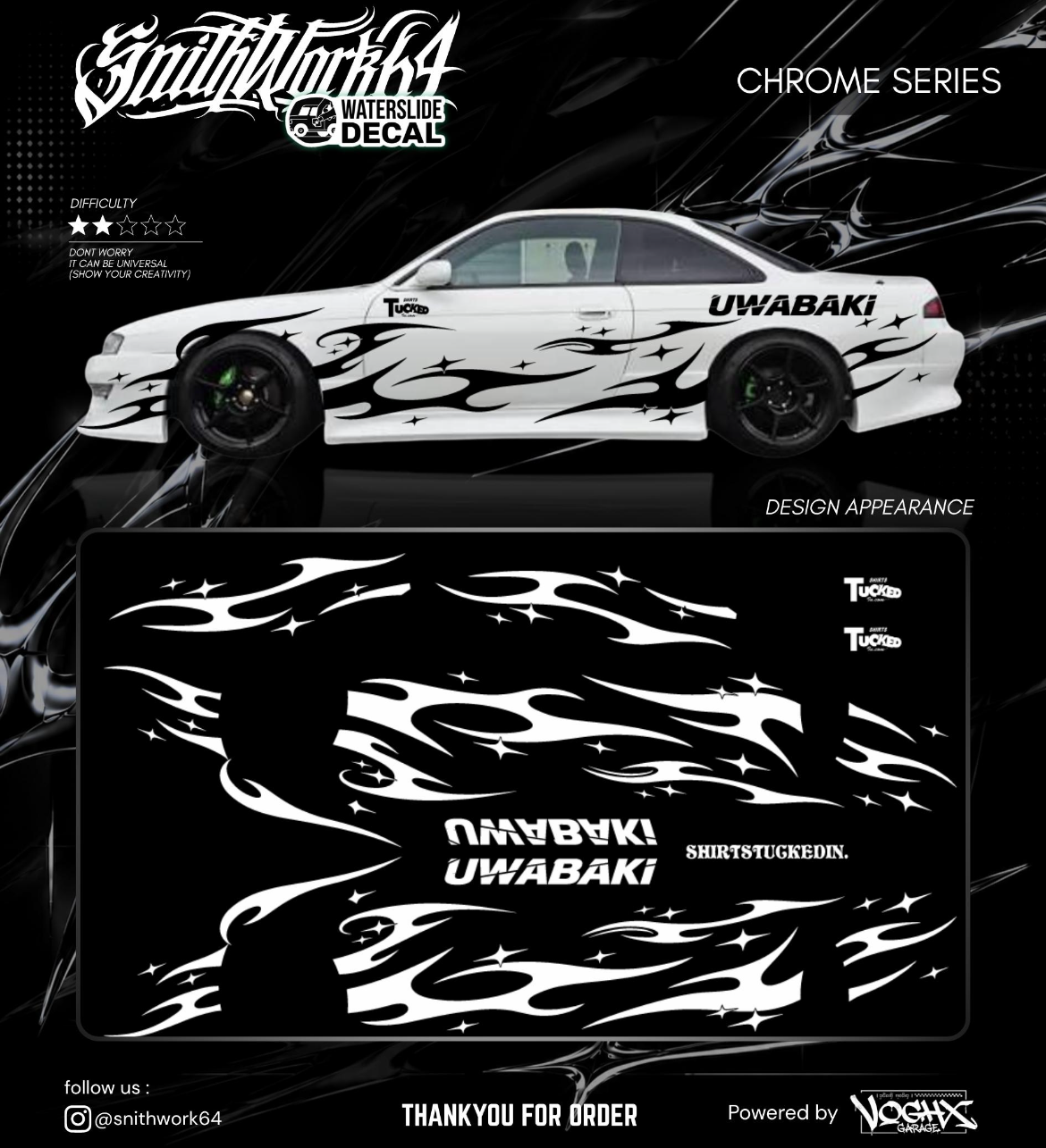 Chrome UBAWAKI Decal