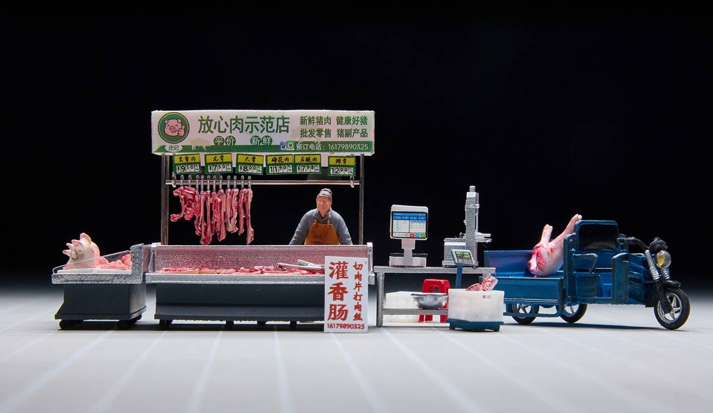 Meat Shop Pork Stall / 28pcs