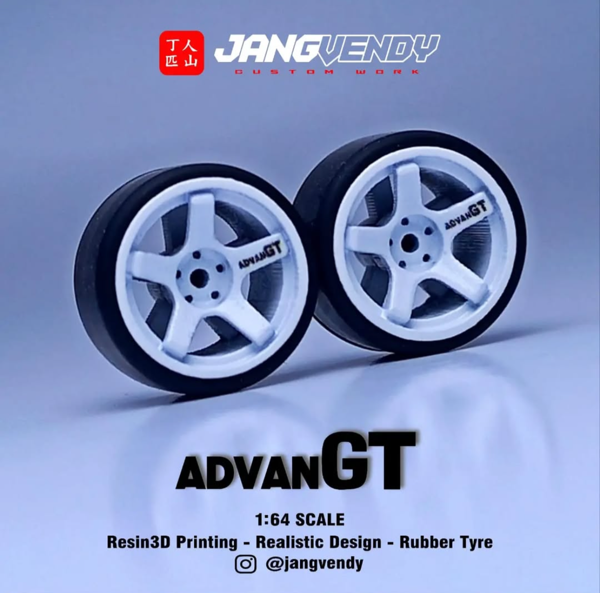 JV White Advan GT 5 Spoke
