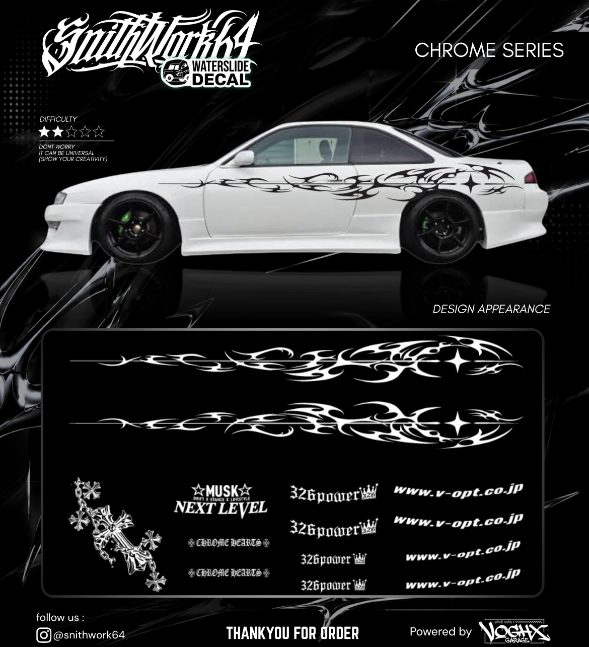 Chrome Tribal Decal
