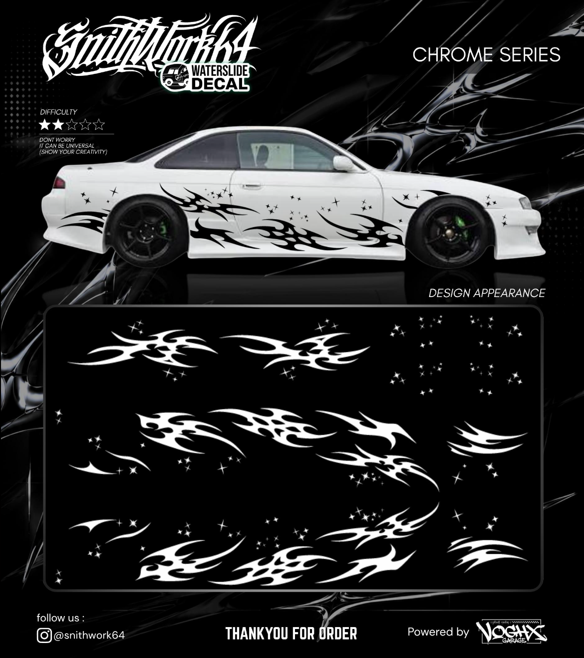 Chrome Neo Tribal Decal V2