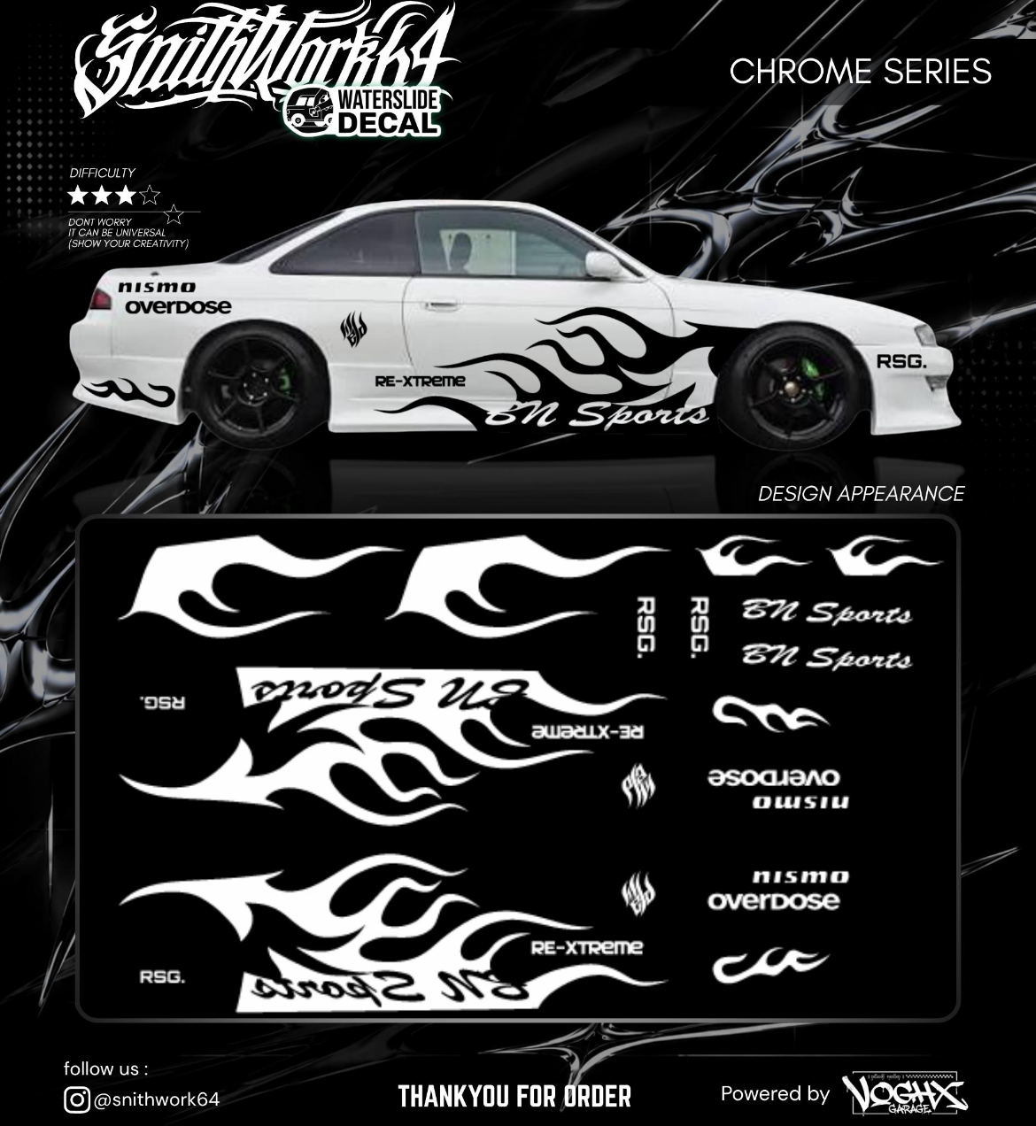 Chrome BN Sports Decal