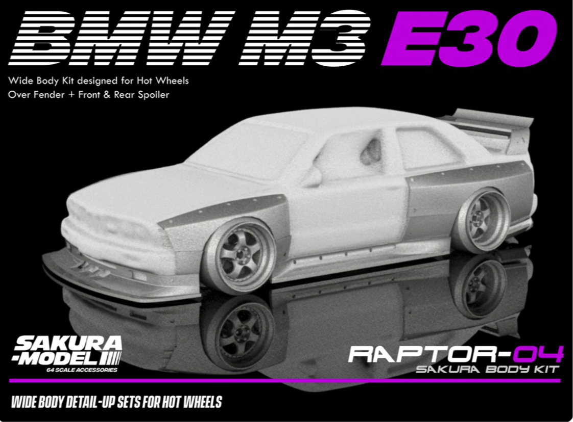 Sakura - Add on Body kit for Hot Wheels BMW M3 E30
