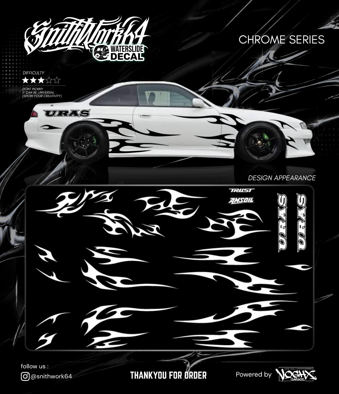 Chrome Neo Tribal Decal