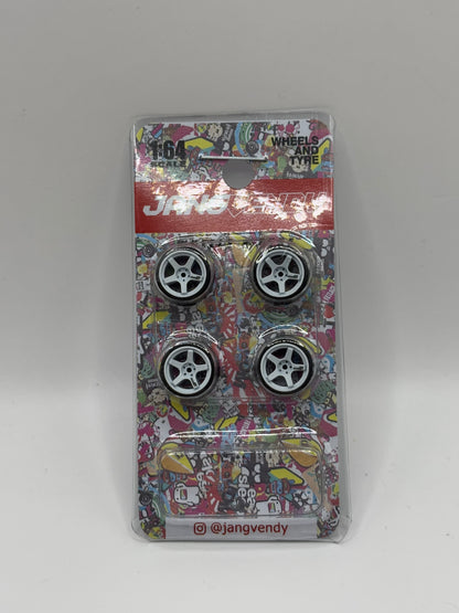 JV White Advan GT 5 Spoke