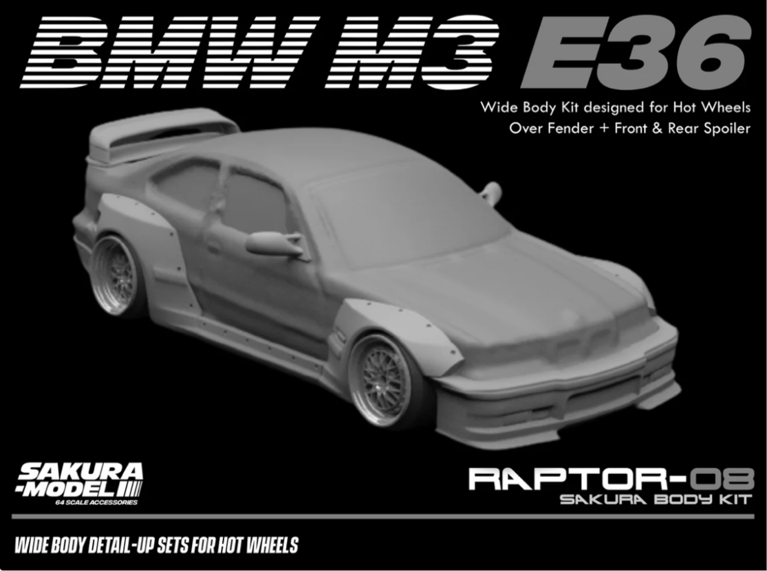 Sakura - Add on Body kit for Hot Wheels BMW M3 E36