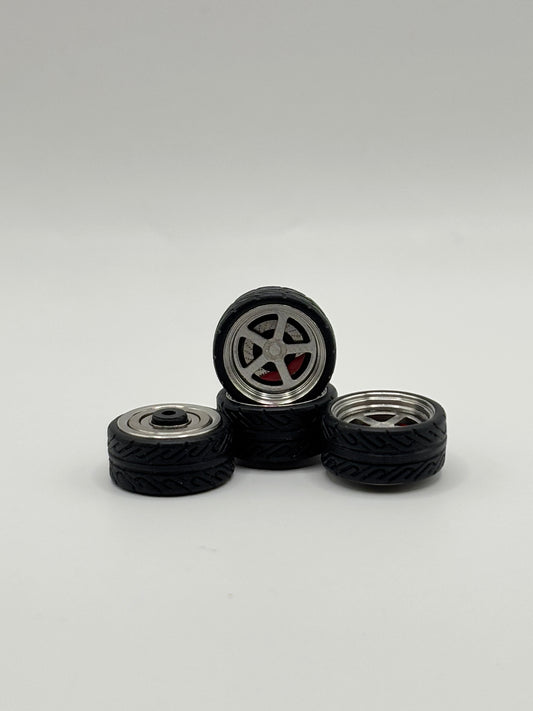 Thick 5 Spoke Silver